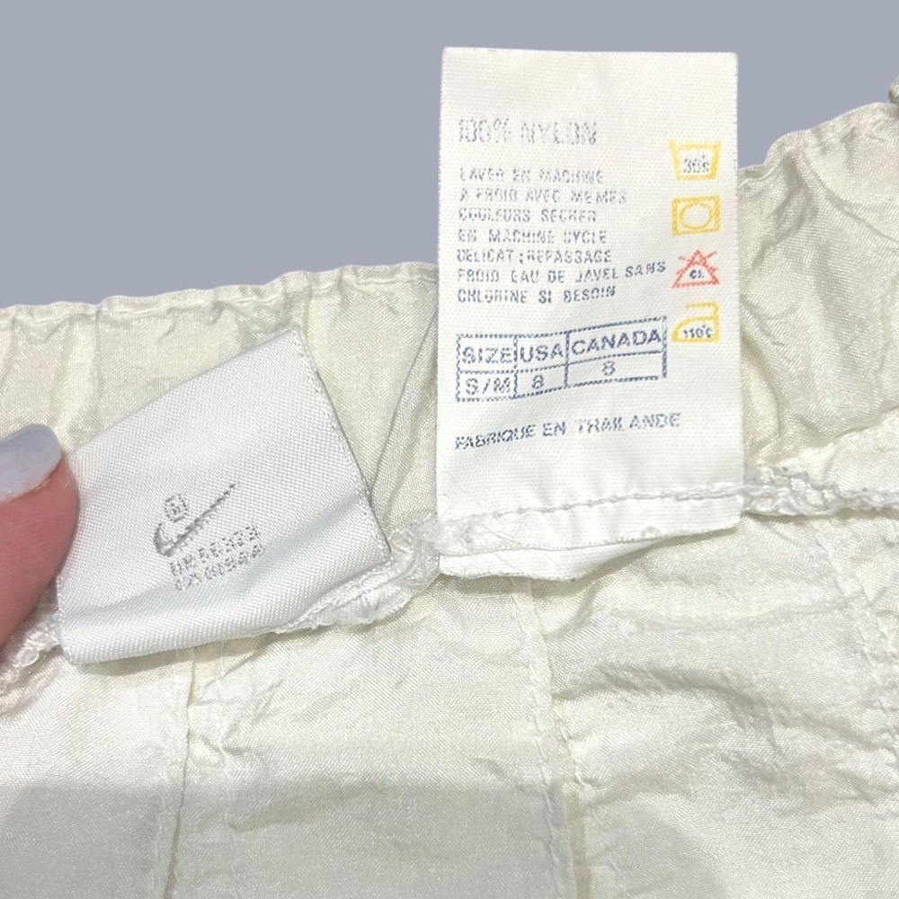 Vintage Nike Blokette Pleated Mini Skirt S M 8 Sporty Coquette White Tenniscore - Picture 5 of 8